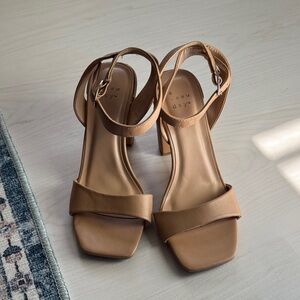 A New Day Women's Beige Strappy Heels